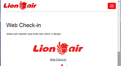 web check-in online di lion air