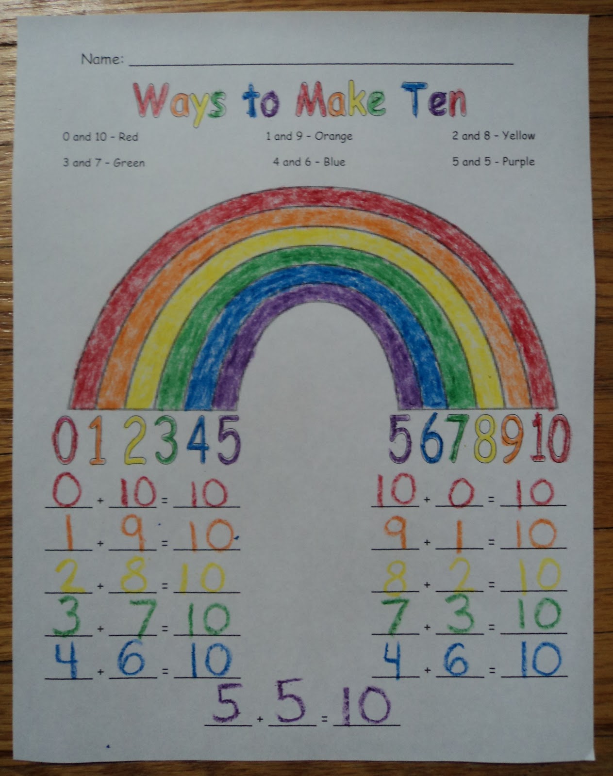 learning-and-teaching-for-life-ways-to-make-ten-rainbow-style