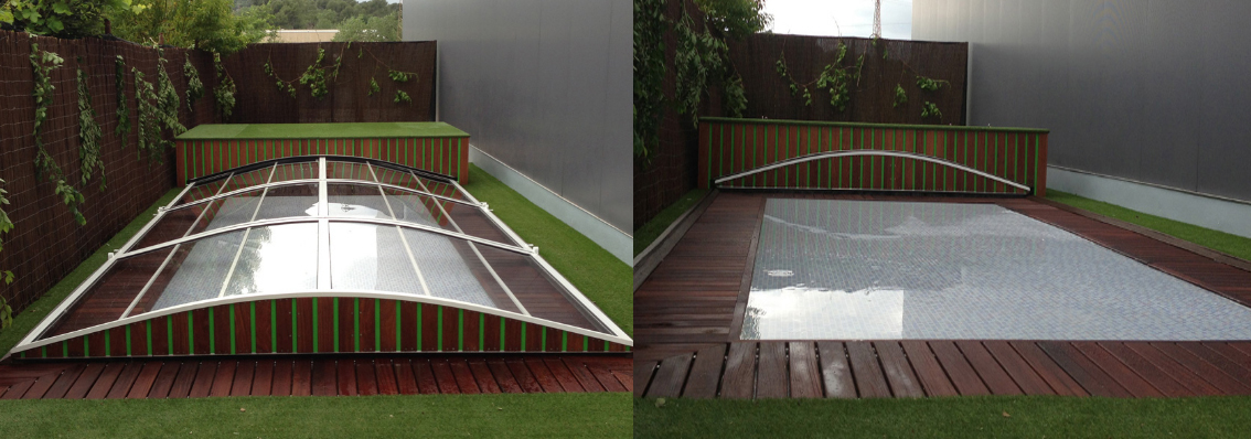 Diferentes estructuras de cubiertas para piscinas - SF23 Arquitectos