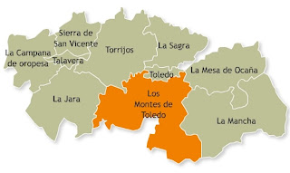 Resultado de imagen de Montes de Toledo mapa