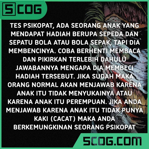Apakah Anda Seorang Psikopat? Tes Disini (Penakut Jangan Apakah Anda Seorang Psikopat? Tes Disini (Penakut Jangan