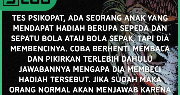 Apakah Anda Seorang Psikopat Tes Disini Penakut Jangan Baca 5cog