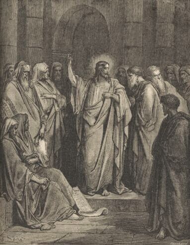 Christ in the Synagogue - Gustave Dore