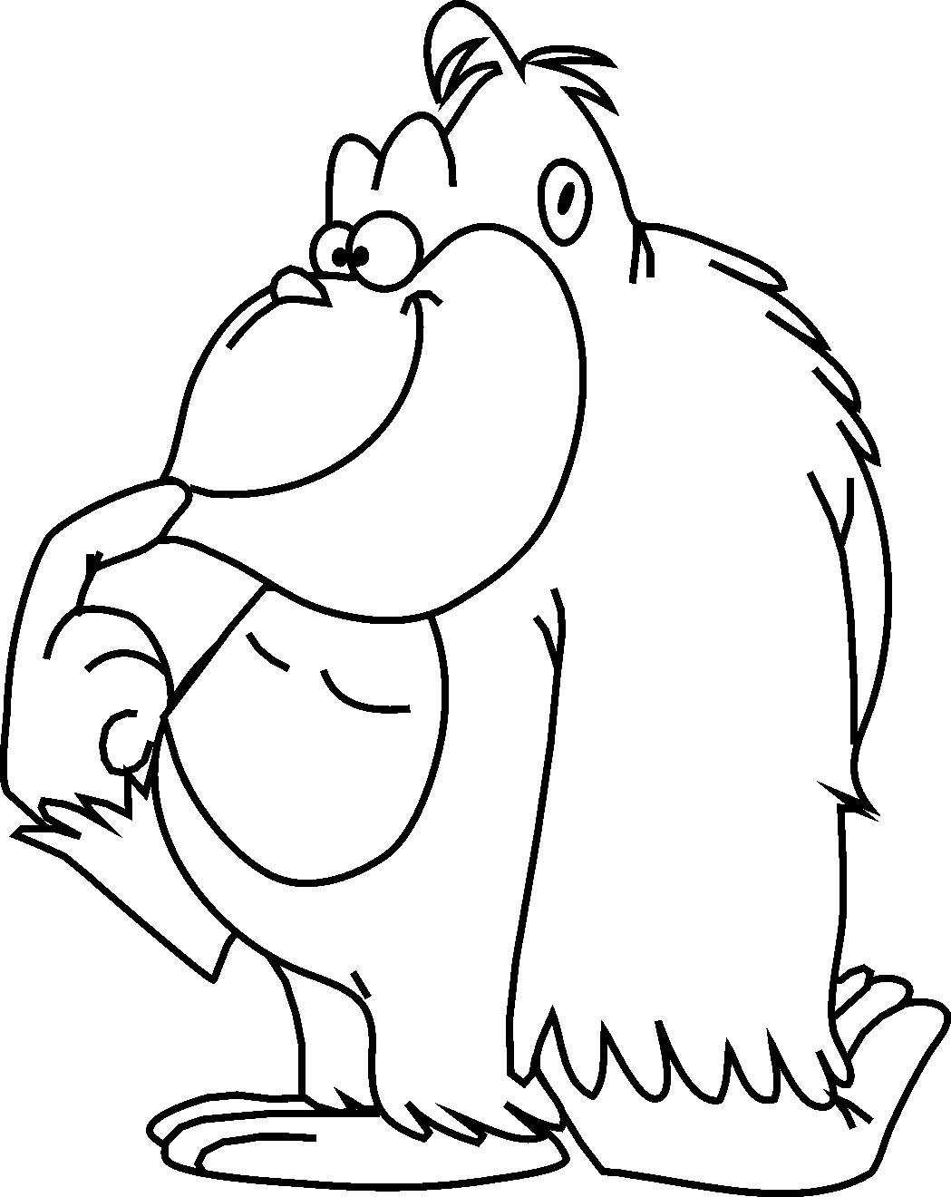 Free Coloring Pages For Kids: Cartoon animals coloring pages