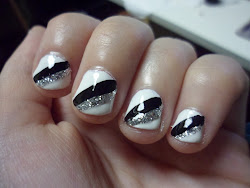 nail simple silver stripped contrasting posting keep think should luhivy