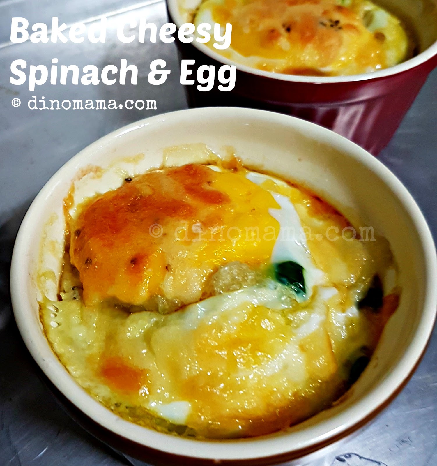 Baked Cheesy Spinach & Eggs We are the DinoFamily 我們是恐龍家族 Singapore