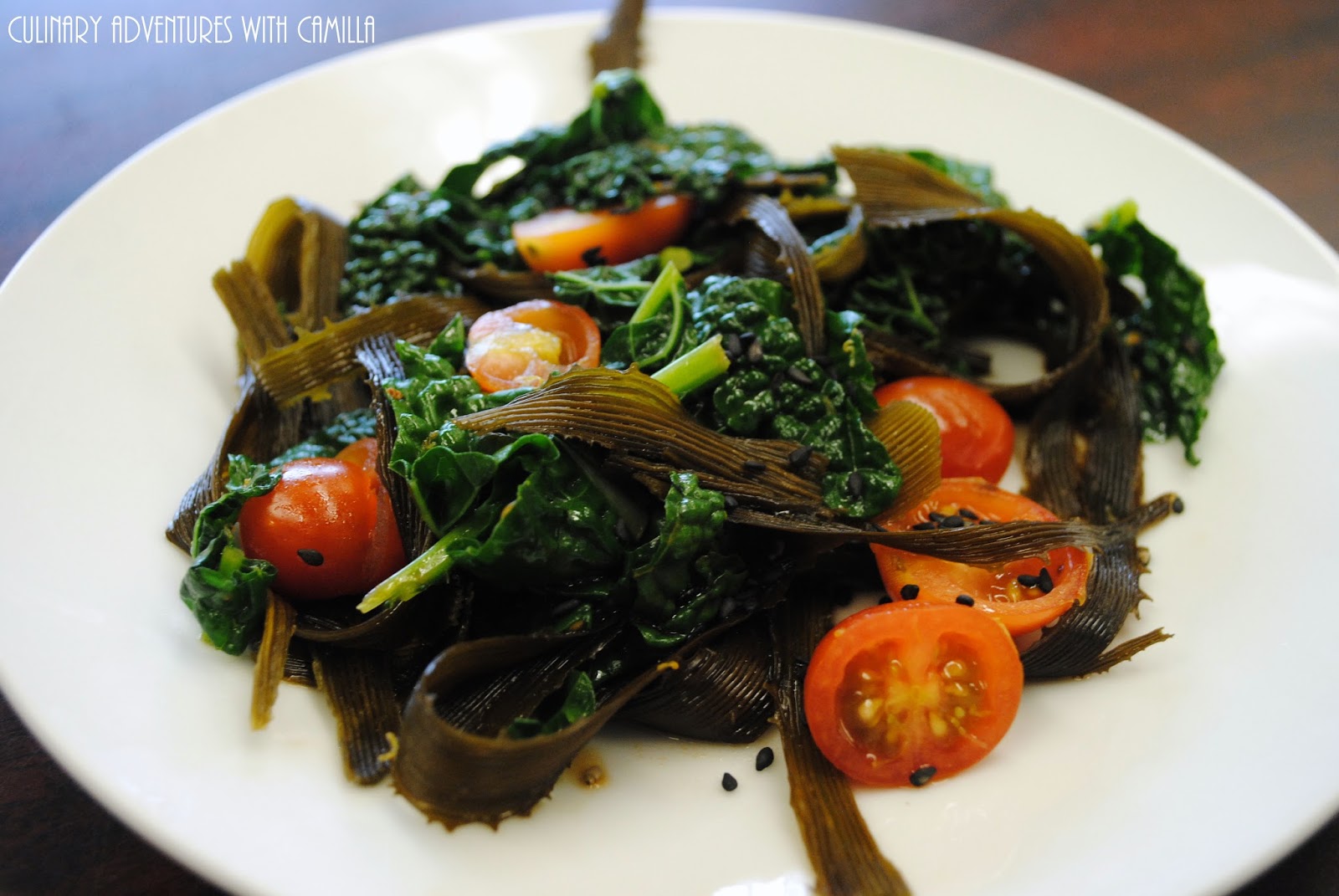 Umami from the Sea Sea PalmKale Salad and Uni Handrolls SundayFunday
