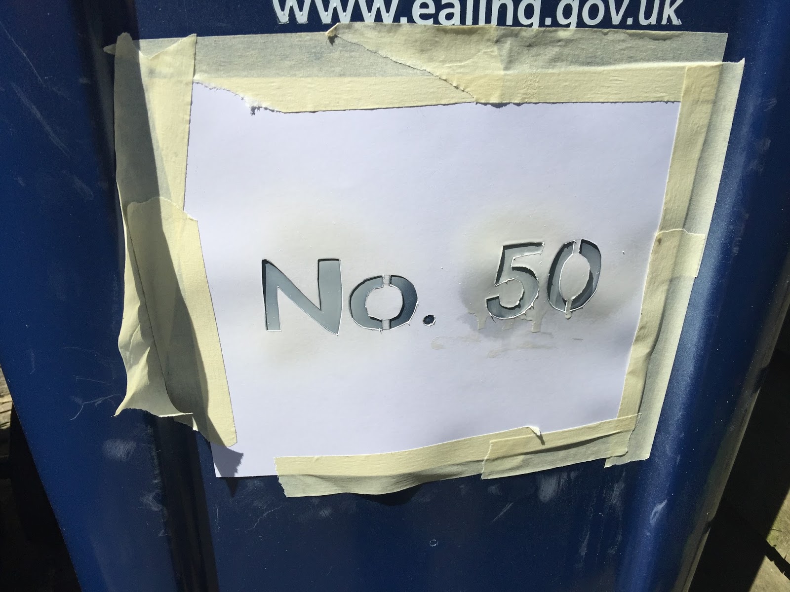 just saying Wheelie Bin Stencils