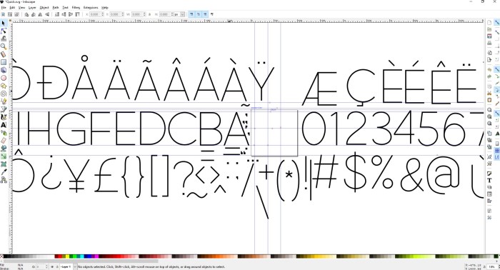 Contoh Desain Font Inkscape Software - Font Design