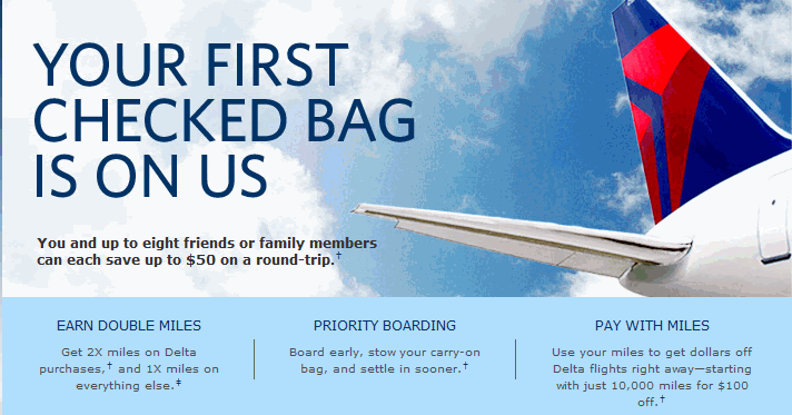 Miles Travel Smart Delta Air Lines Offers First Bag