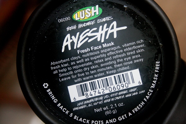 LUSH Ayesha Fresh Face Mask Reviews Blog