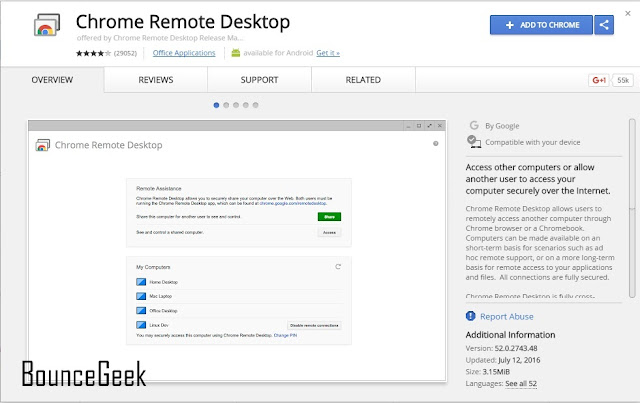 Chrome Remote Desktop - Chrome Web Store