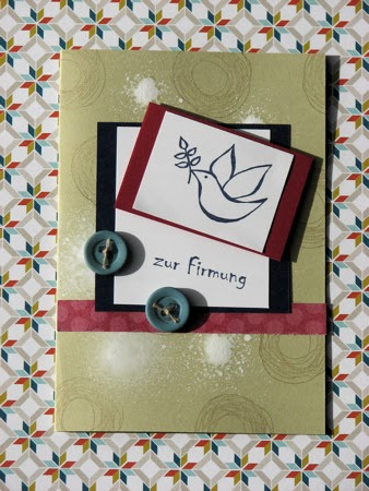 Taubenkarte zur Firmung