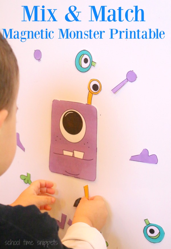 preschool monster theme printable