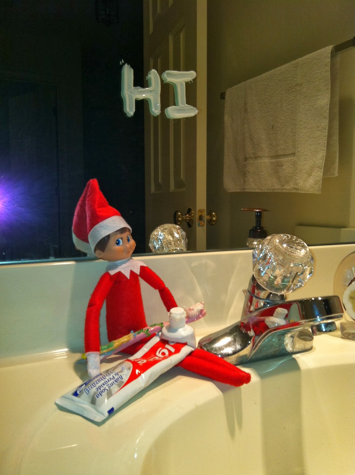 Matt, Alison, and Kathleen Barnes Elfie Elf