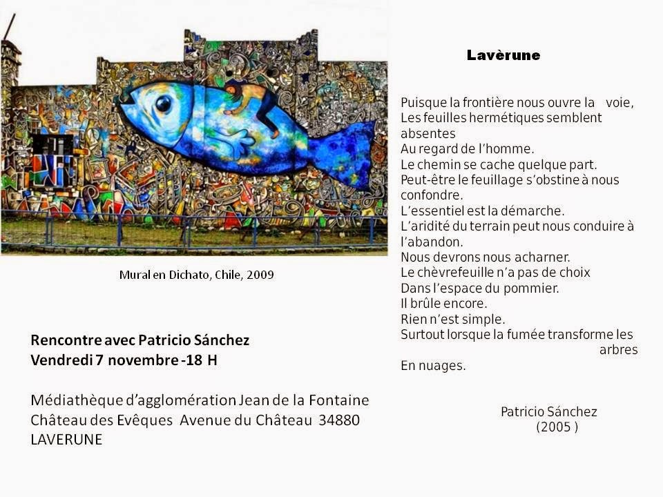 Médiathèque Jean de la Fontaine - Lavèrune - le 7 Novembre 2014 - Rencontre avec Patricio Sanchez