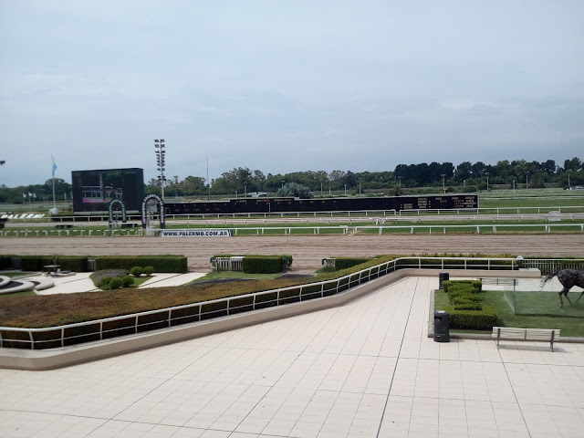 vista de el previo, y pista de carreras en el HIPÓDROMO DE PALERMO- TU ESENCIA VIAJERA