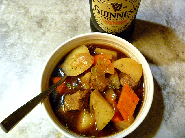 Classic Guinness Irish Beef Stew made in a slow cooker! Hearty and bold with the flavor of Guiness. - Slice of Southern