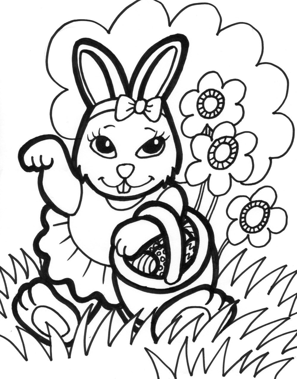 easter bunny coloring pages - photo #5