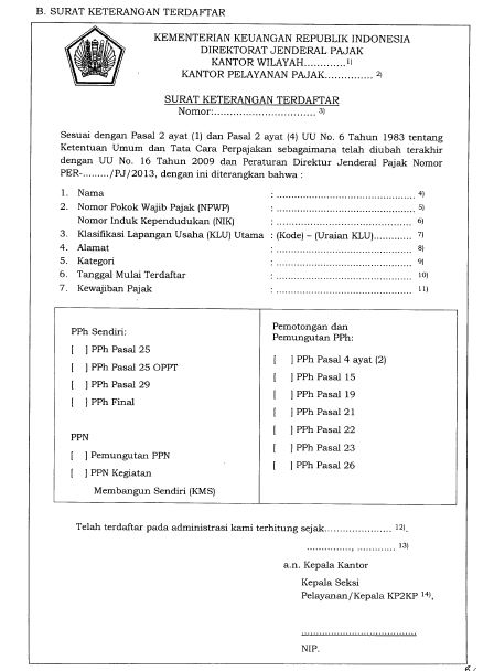 Permohonan Surat Keterangan Terdaftar Npwp Dan Sppkp