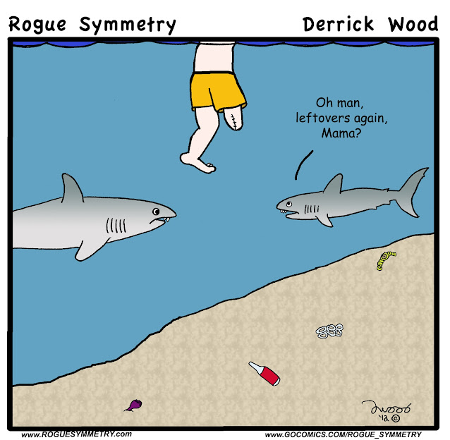 amputee jokes cartoons comics sharks leftovers