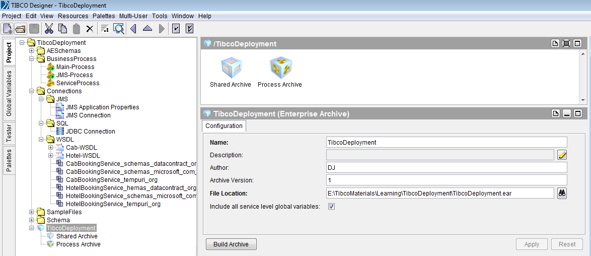 Mule ESB Tutorials Tibco Admin Portal and Deploying Tibco BW