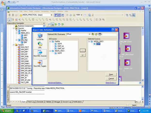 XML file from a relational file (table) XML file from a relational file (table)