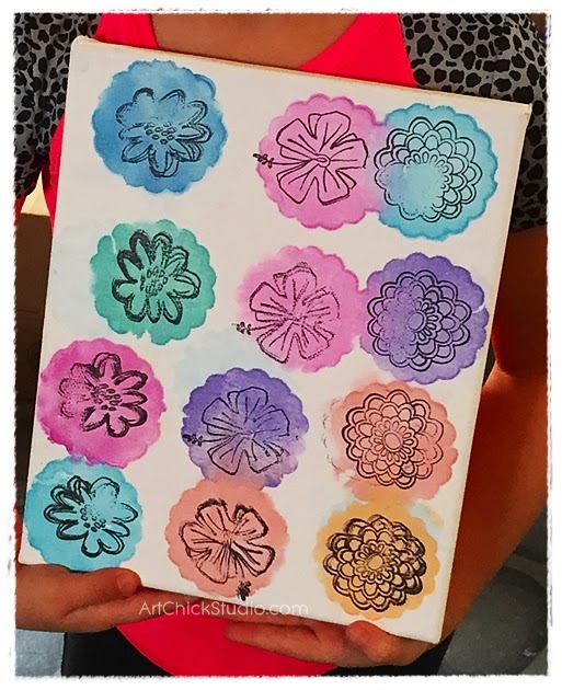 Painting with Tissue Paper Art Chick Studio