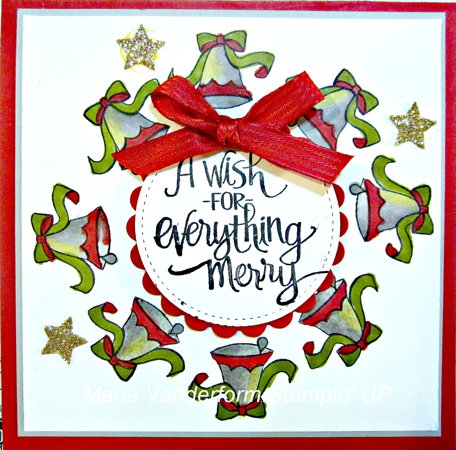 so when i saw the lonely single christmas bell stamp in the blended seasons stamp set guess what i did yup stamped in a circle - When Is Christmas Day so when i saw the lonely single christmas bell stamp in the blended seasons stamp set guess what i did yup stamped in a circle - When Is Christmas Day
