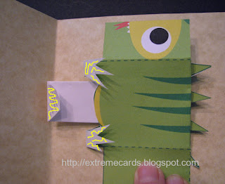 lizard cube pop up card