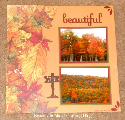 Passionate About Crafting : Easy FALL FOLIAGE Scrapbooking Layout Idea