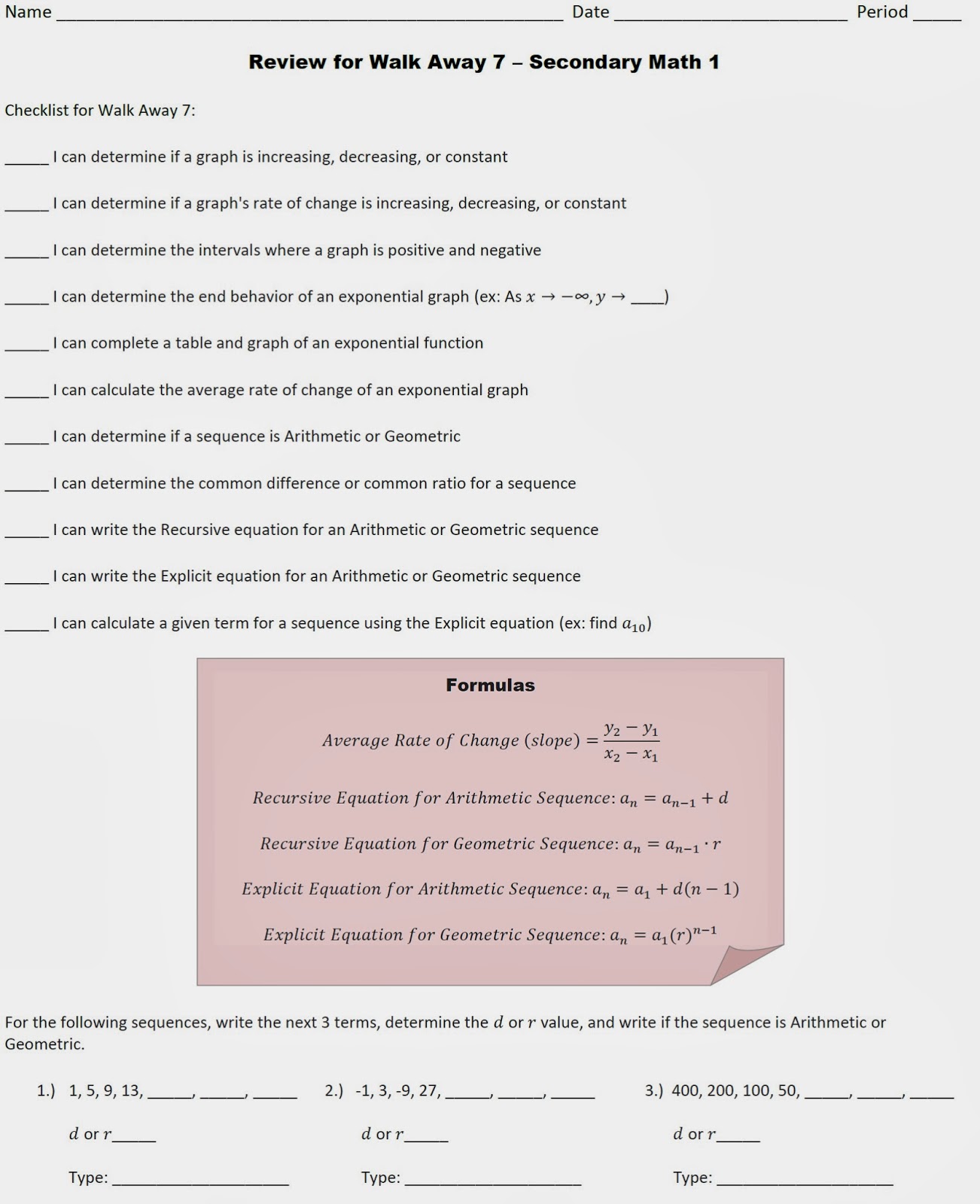 Mr. Matt's Math Classes: January 2014