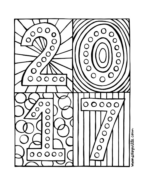 artsyville: A Week of Free Printables (Day 2): 2017 Coloring Page ... artsyville: A Week of Free Printables (Day 2): 2017 Coloring Page ...