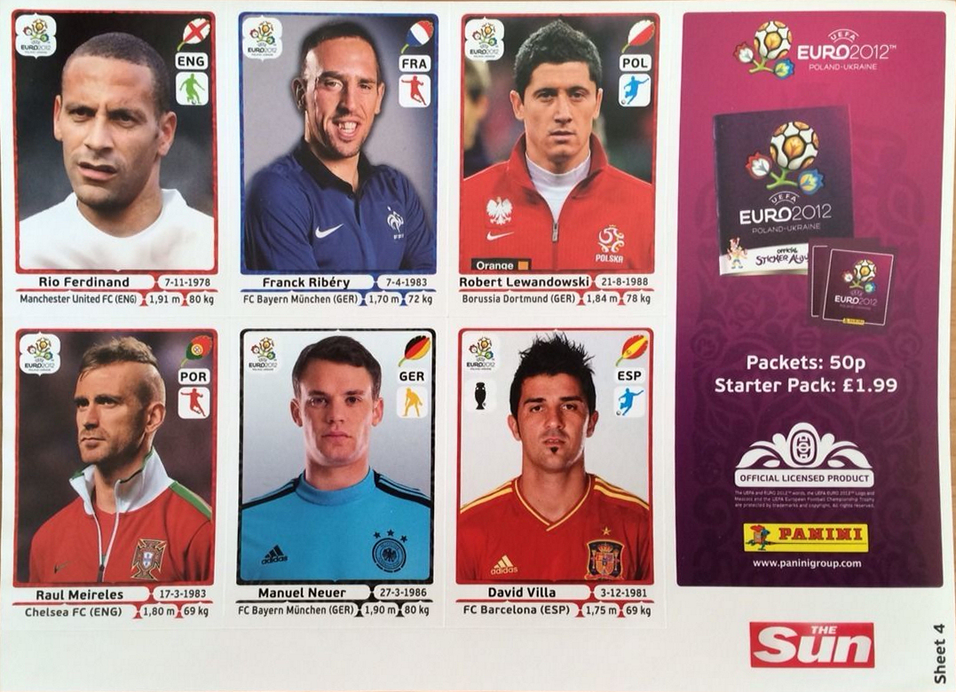 Pick 5 to 50 ALL NO's AVAILABLE Panini Euro 2004 04 Football Soccer Stickers 