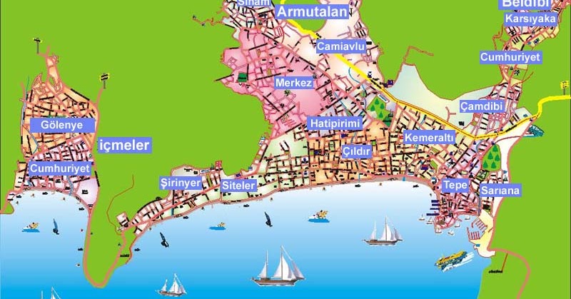 Turkey Tourist Maps: Marmaris Maps