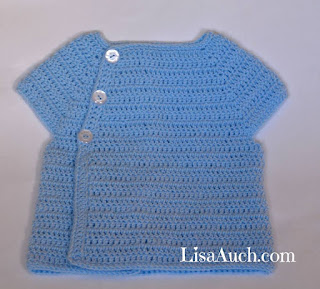 crochet baby cardigan sweater for a boy or girl free crochet pattern