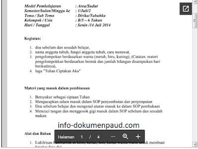 Contoh Rpph Kurikulum 2013 Model Area Warta Dokumen Paud