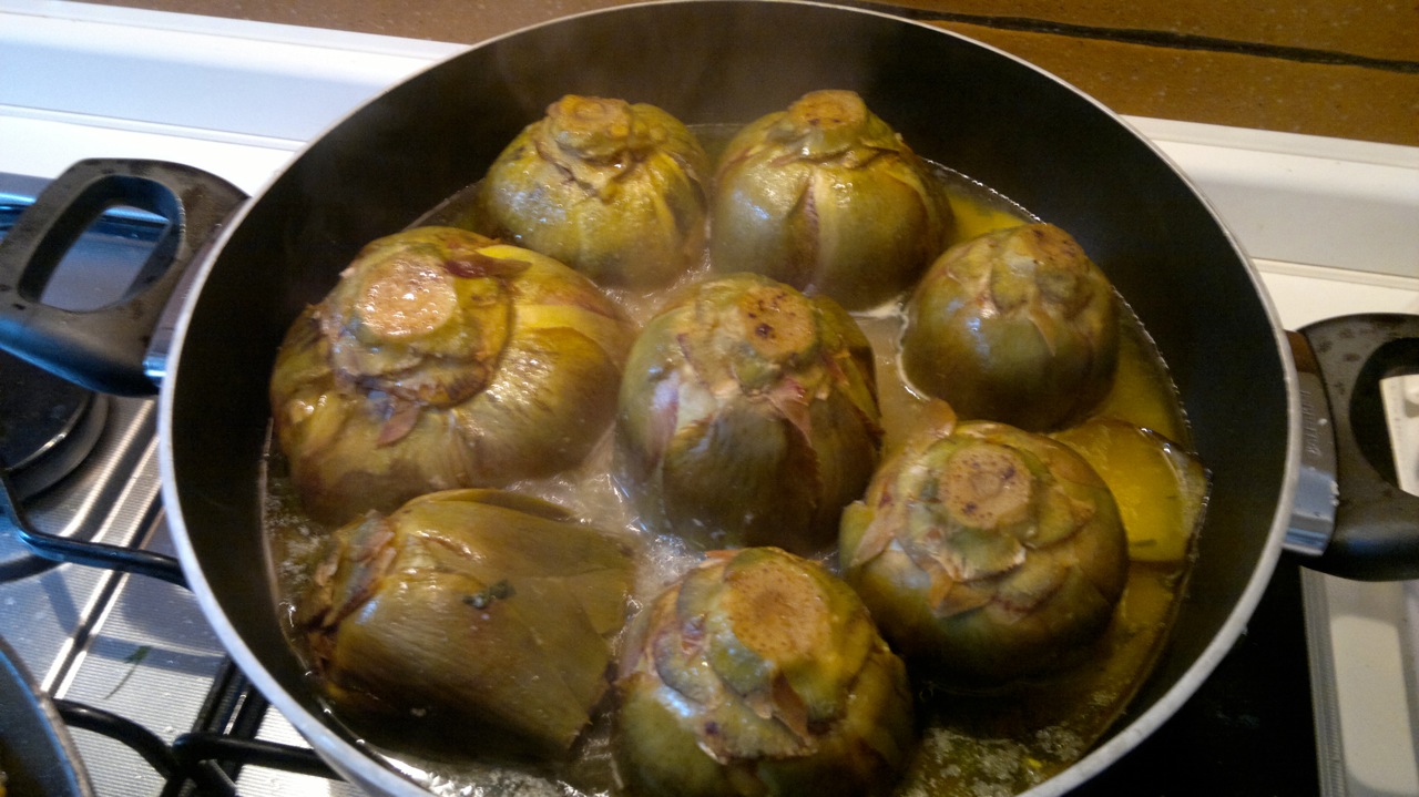cucina con amici Carciofi alla romana di Bruno