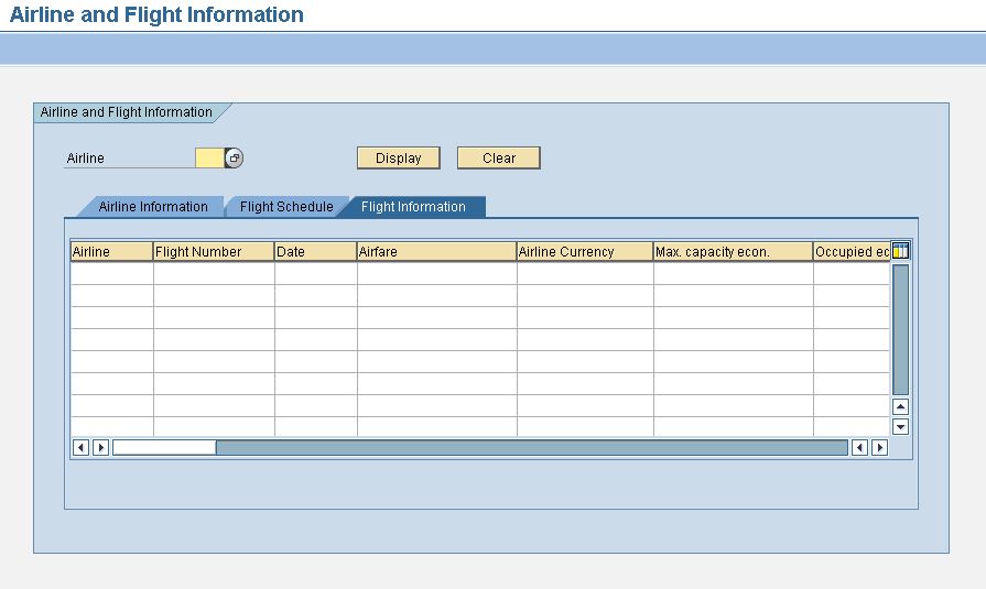SAP ABAP 4 Tutorial Table Controls in Tab Strip