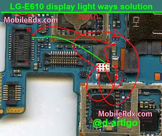 Lg-e610 Display light Not working problem solution    Lg-e610 Display Light Ways Solution Make This jumper Solve your Display light Problem easily. Chack This line. don't forget like and share with your friends. thanks for visit our site.   