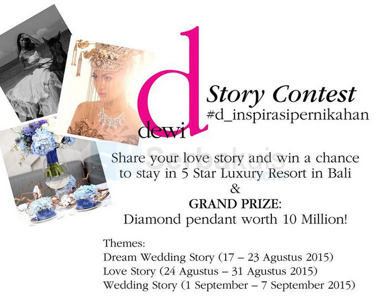 Kontes Cerita Dewi Inspirasi Pernikahan Berhadiah Liontin Berlian