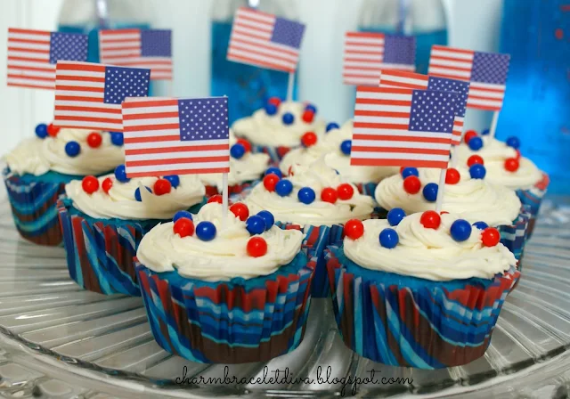 4th of July patriotic cupcakes