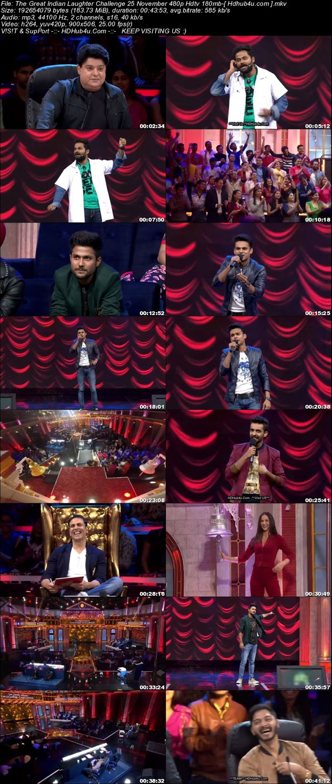 The Great Indian Laughter Challenge 25 November 480p HDTV 180MB Download The Great Indian Laughter Challenge 25 November 480p HDTV 180MB Download