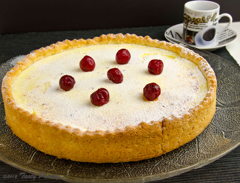 The Tasty Pantry Lemony Cottage Cheese, Pear and Chocolate Pie