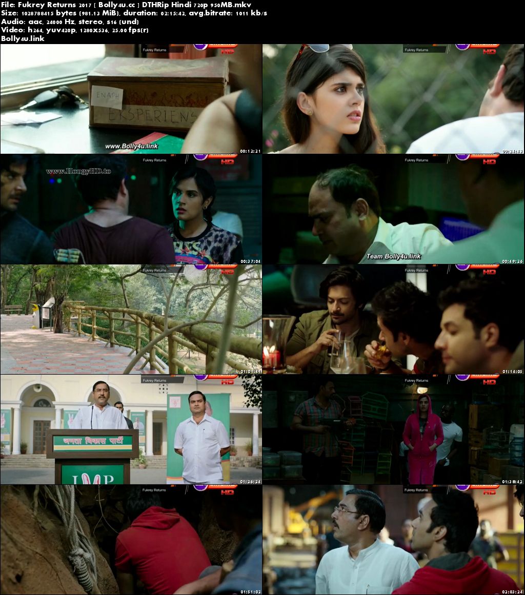 Fukrey Returns 2017 DTHRip 400Mb Full Hindi Movie Download 480p