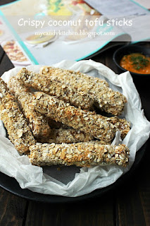 Хрупкави тофу пръчици с кокос Crispy coconut tofu sticks