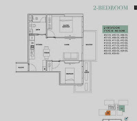 6 Derbyshire 2 bedroom floor plan