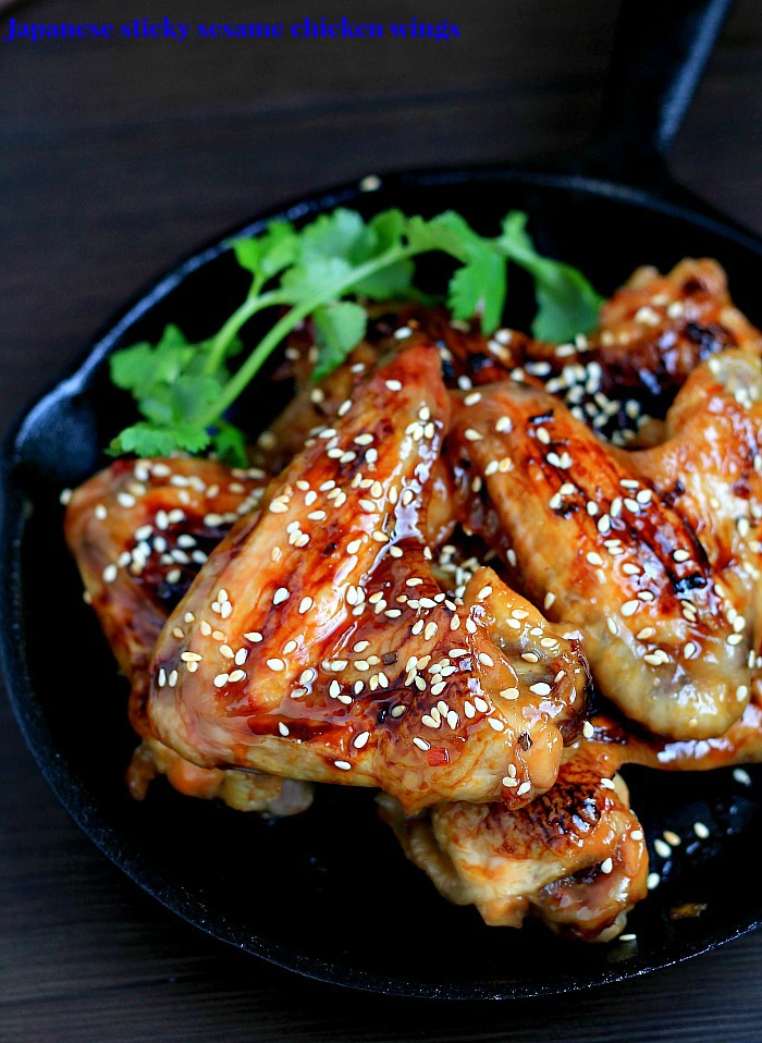 Japanese sticky sesame chicken wings