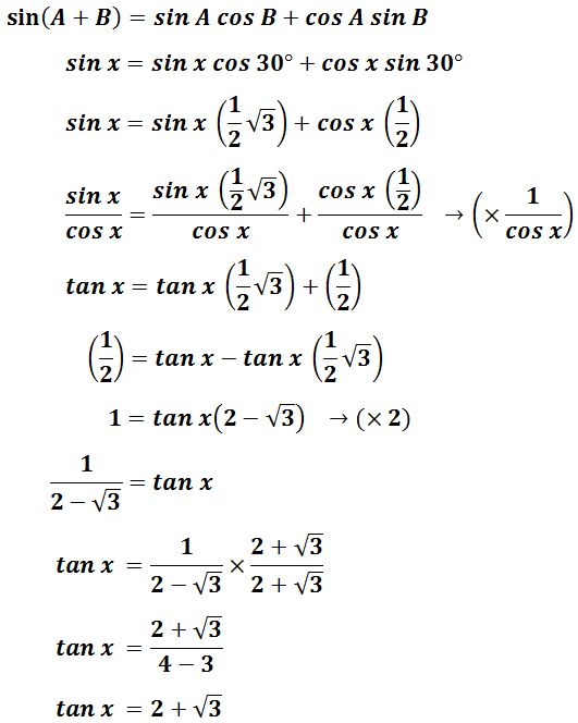 Contoh Soal dan Pembahasan Trigonometri Lengkap Kelas 11