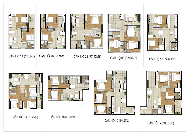 Thiết kế các căn hộ tại Chung cư FLC Star Tower